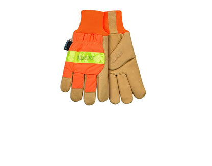 Kinco HydroFlector Pigskin Wrist Waterproof Glove, Orange - Large (Pack of 1) (Like New)
