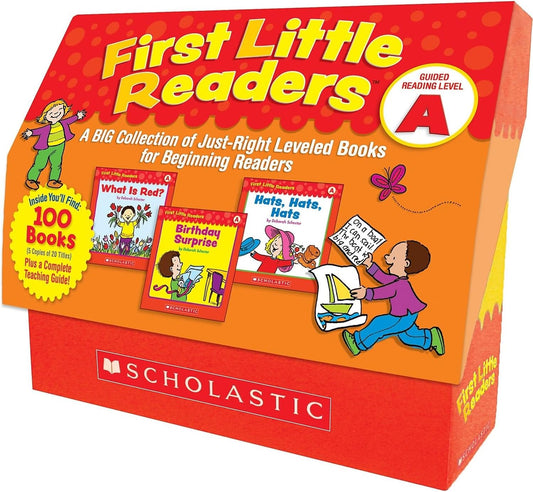 Scholastic Level A Little Readers Book Set with Lessons & Tips for Beginners (New, Damaged Retail Box)