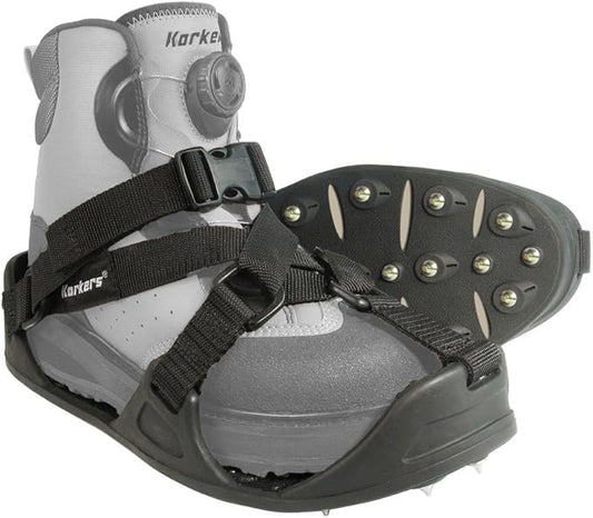 Korkers RockTrax Plus Cleated Overshoe for Ice & Rock, Black/Moonrock - XX-Large (New)