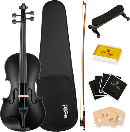 Mendini By Cecilio Violin For Beginners, Kids & Adults w/Hard Case, 4/4 -Black (Like New, No Retail Box)