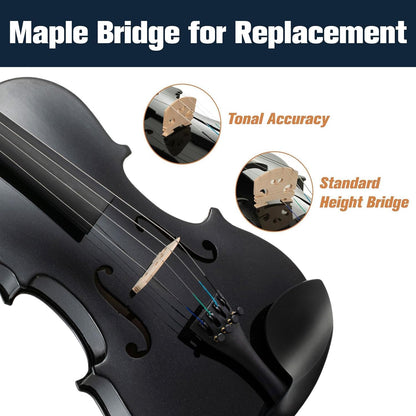 Mendini By Cecilio Violin For Beginners, Kids & Adults w/Hard Case, 4/4 -Black (Like New, No Retail Box)