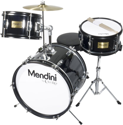 Mendini By Cecilio Drum Set – 3-Piece Kids Drum Set (16"), Black Metallic (Like New)