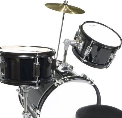 Mendini By Cecilio Drum Set – 3-Piece Kids Drum Set (16"), Black Metallic (Like New)