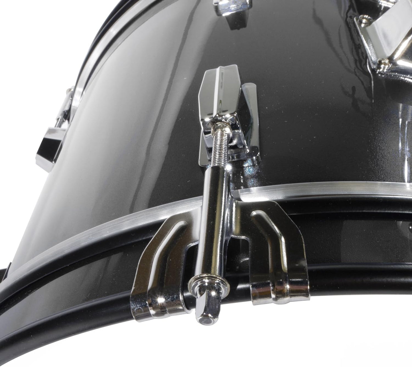 Mendini By Cecilio Drum Set – 3-Piece Kids Drum Set (16"), Black Metallic (Like New)