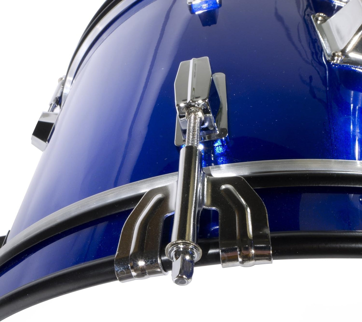Mendini By Cecilio Junior Drum Set w/ 4 Drums, Sticks and Throne - Metallic Blue (Used)