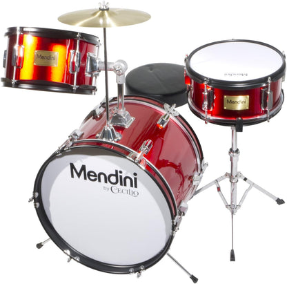 Mendini 16" 3-Piece Kids Drum Set Includes Bass Drum, Tom, Snare & Drum Throne- (Like New)