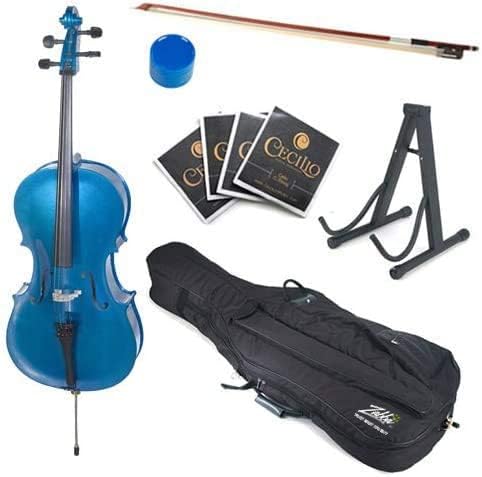 Cecilio Cello - Musical Instrument For Kids & Adults - Cellos Kit,Full Size Blue (Like New)