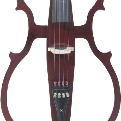 Cecilio CECO-1DW Ebony Electric Silent Metallic Mahagony Cello in Style 1, 4/4 (Like New)