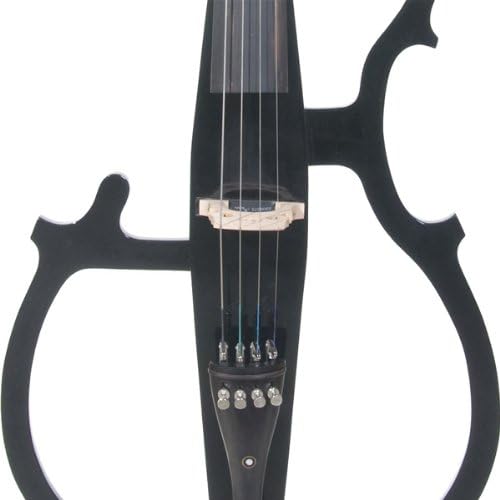 Cecilio CECO-2BK Ebony Electric Silent Metallic Black Cello Style 2, Full Size (Used)