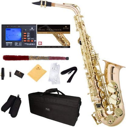 Mendini by Cecilio MAS-30L Rose Gold Alto E Flat Saxophone with Case & Tuner Set (Like New)