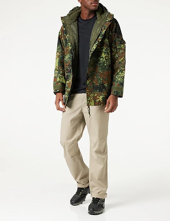 Mil-Tec Trilam Wet Weather Jacket w/ Fleece Liner, Water Resistant & Breathable (Like New, No Retail Box)
