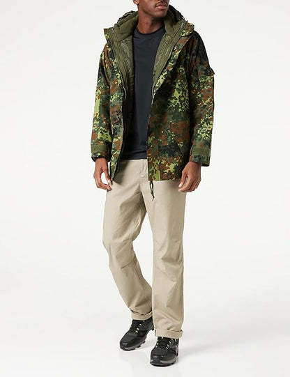 Mil-Tec Trilam Wet Weather Jacket w/ Fleece Liner, Water Resistant & Breathable (Like New, No Retail Box)