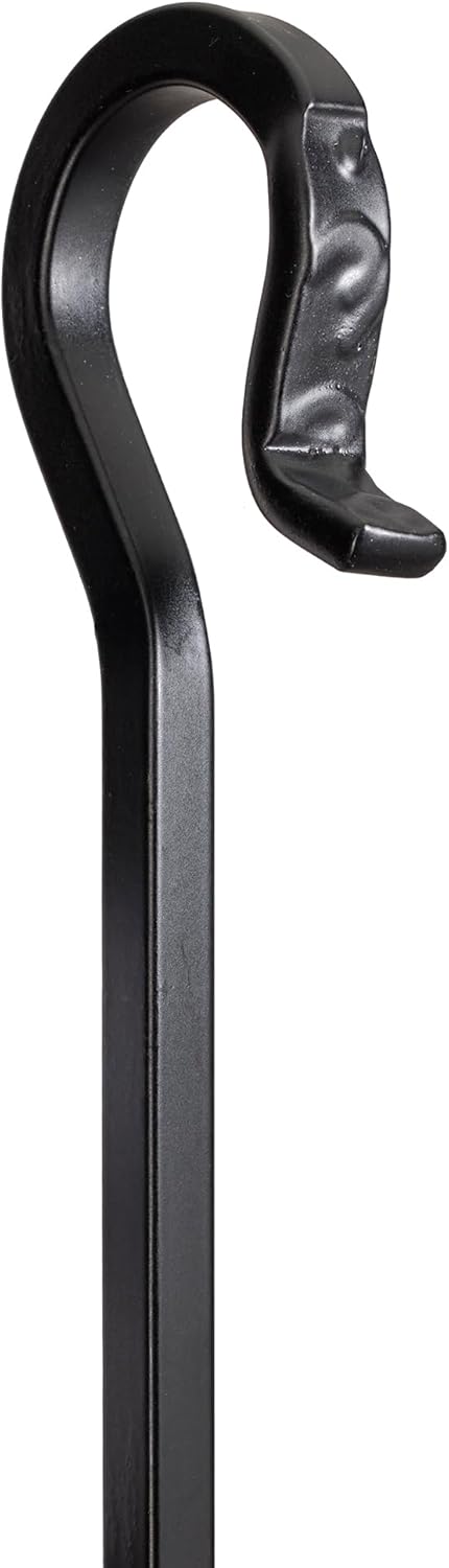 Uniflame 29.5" Fireplace Brush with Crook Handle Wrought Iron Ash Cleaner, Black (Like New)