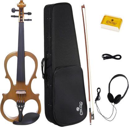 Cecilio Left-Handed Solid Electric Violin With Ebony Fittings for Musicians (Used)