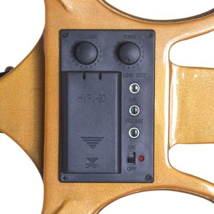 Cecilio 3/4 Electric Solid Wood Violin w/ Ebony Fittings, Metallic Yellow Maple (Like New)