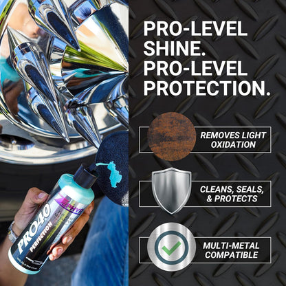Zephyr Pro 40 Perfection Liquid Metal Polish for Semi Truck & Big Rigs-Fuel Tank (Like New)