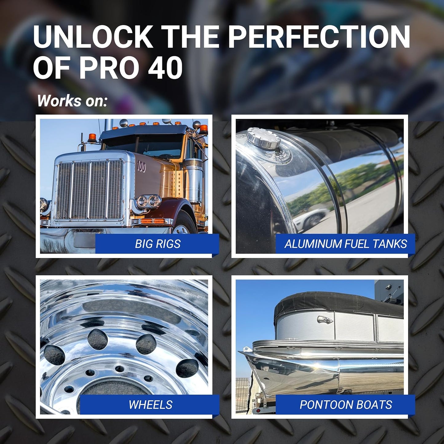 Zephyr Pro 40 Perfection Liquid Metal Polish for Semi Truck & Big Rigs-Fuel Tank (Like New)