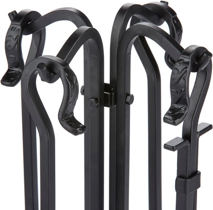 UniFlame F-1126 Rustic Mini Fireplace Iron Tools Set, 5-Pieces - Black (Used)