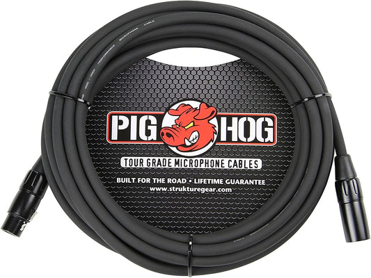 Pig Hog PHM25 8mm High Performance Male-to-Male Microphone Cable, 25Ft - Black (Like New, No Retail Box)