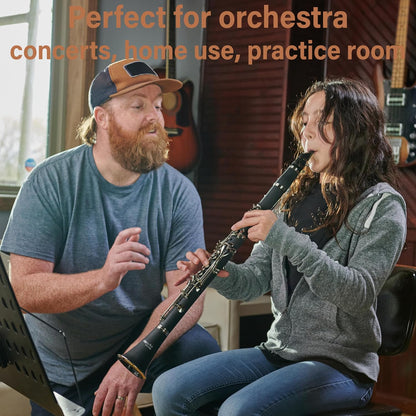 Mendini by Cecilio B Flat Clarinet w/ 10 Reeds, Mouthpiece, Gloves, Stand - Pink (Used)