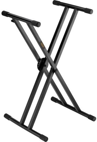Auray KSCL-2X Double-X Keyboard Stand Clutch Lock, 7 Height, 200lb - Matte Black (Like New)