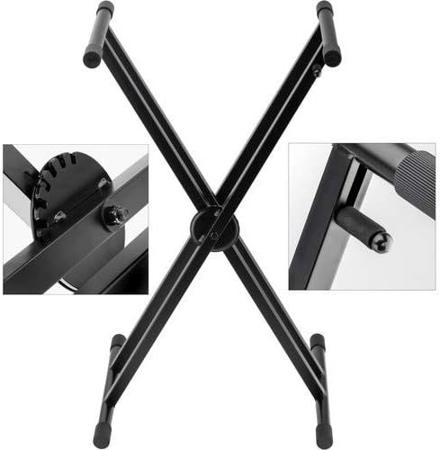 Auray KSCL-2X Double-X Keyboard Stand Clutch Lock, 7 Height, 200lb - Matte Black (Like New)
