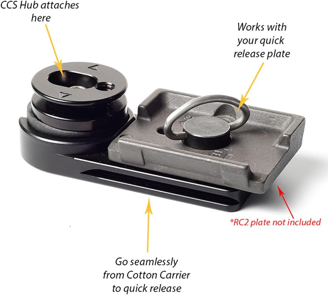 Cotton Carrier Universal Adapter Plate 1/4" Threaded Quick Release Black (Like New)