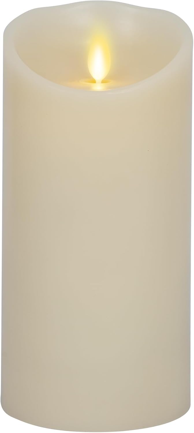 Luminara Flameless Battery Operated LED Candle for Decor, 3.5" x 7", Ivory/Cream (Used)