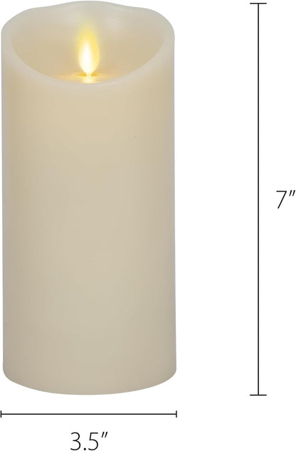 Luminara Flameless Battery Operated LED Candle for Decor, 3.5" x 7", Ivory/Cream (Used)