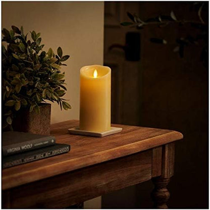 Luminara Flameless Battery Operated LED Candle for Decor, 3.5" x 7", Ivory/Cream (Used)