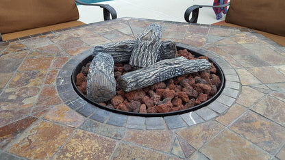 Uniflame Lava Rock and Log Kit for Propane Gas Fire Pits, Decorative Outdoor Set (Like New)