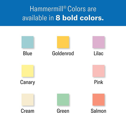 Hammermill 103309CT Recycled Colored Paper for Office & School Print, 20lb, Blue (Like New)