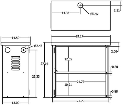 MidNite Solar MNBE-A Battery Enclosure Steel Locking Box Stackable for Expansion (Used)