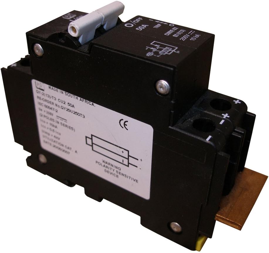 Midnite Solar MNEPV10-300 Circuit Breaker w/ DIN Rail Mount, 10 Amps, 300 Volts (Used, No Retail Box)