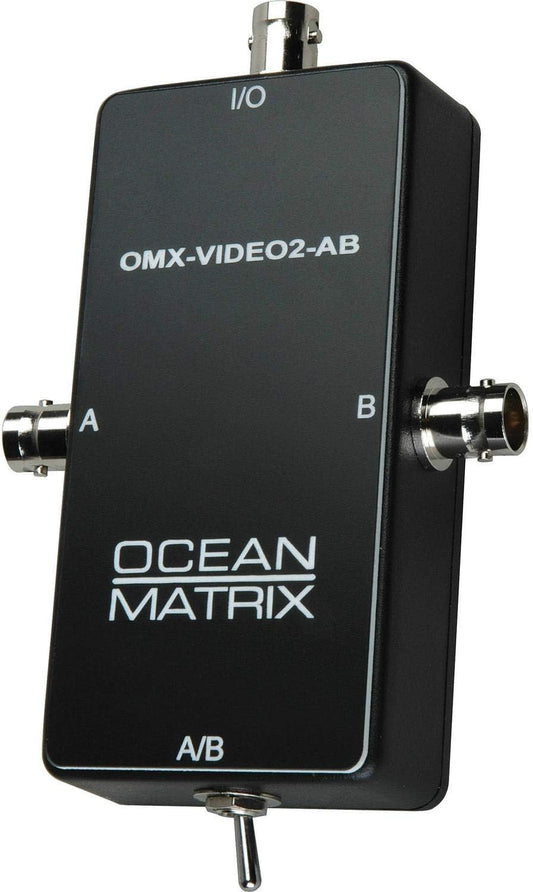 Ocean Matrix OMX-VIDEO2-AB Composite Video BNC Input Expander Switch - Black (Used, No Retail Box)