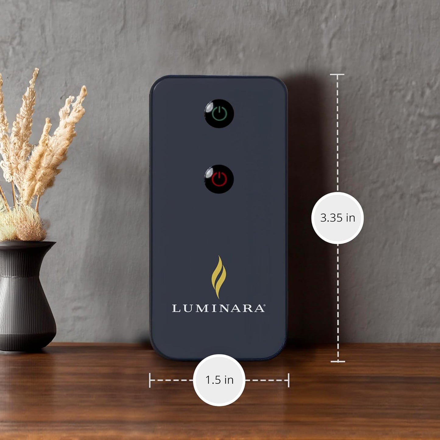 Luminara Real-Flame Effect Infrared Flameless LED Candle, Button Control - Black (Used)