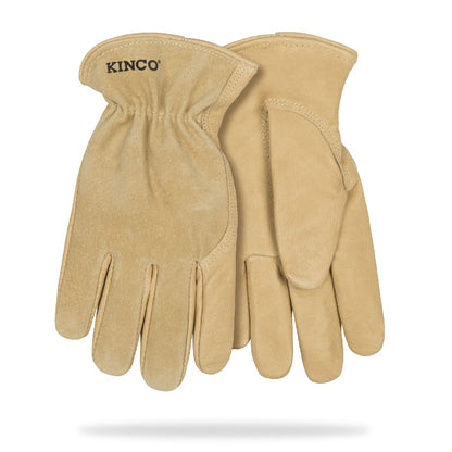 Kinco 90HK Premium Pigskin Leather Work Gloves, Golden - Size Extra Large (Like New)