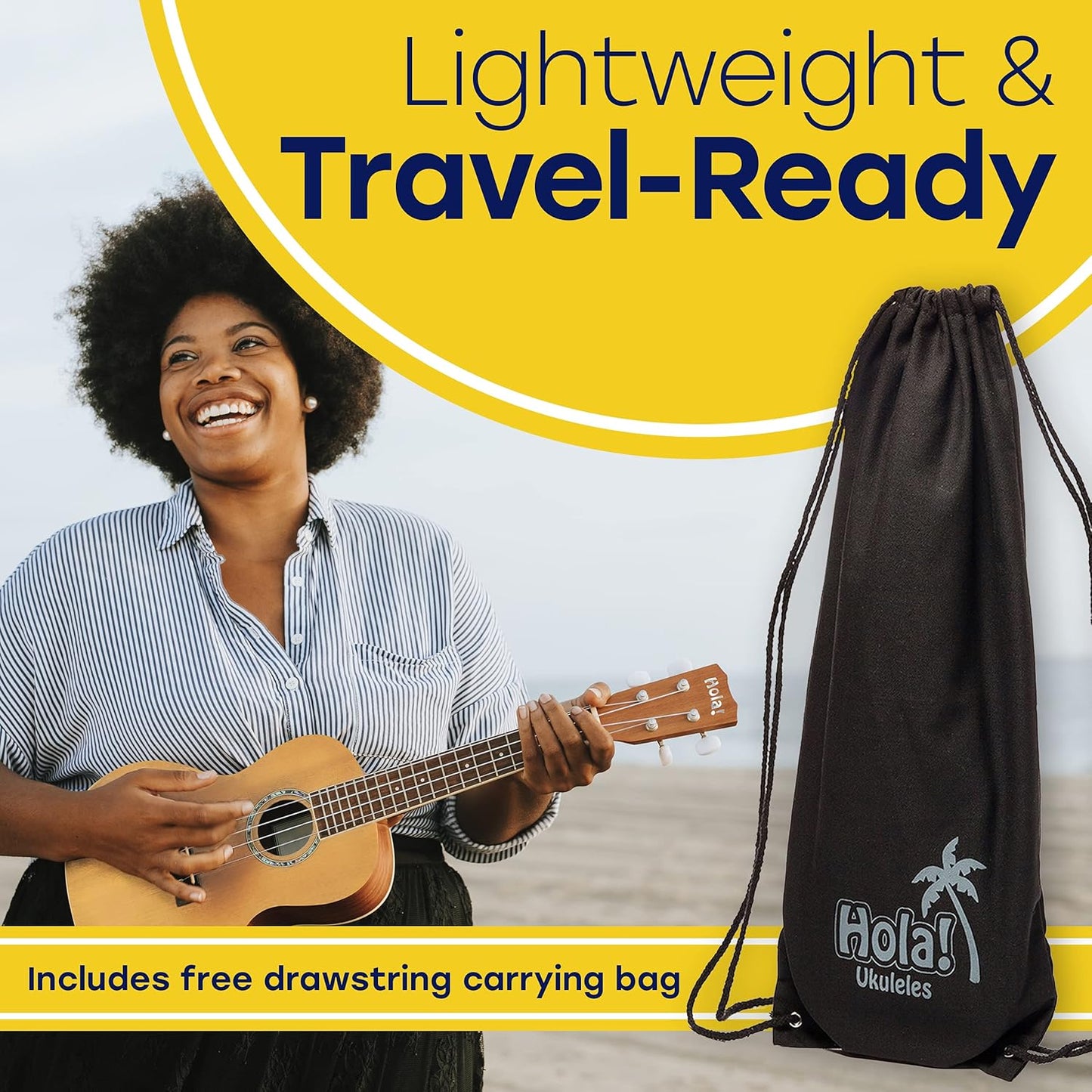 Hola! Music HM-21RD Maple Ukuleles with Bag & More, Soprano 21 Inch - Red (Like New)