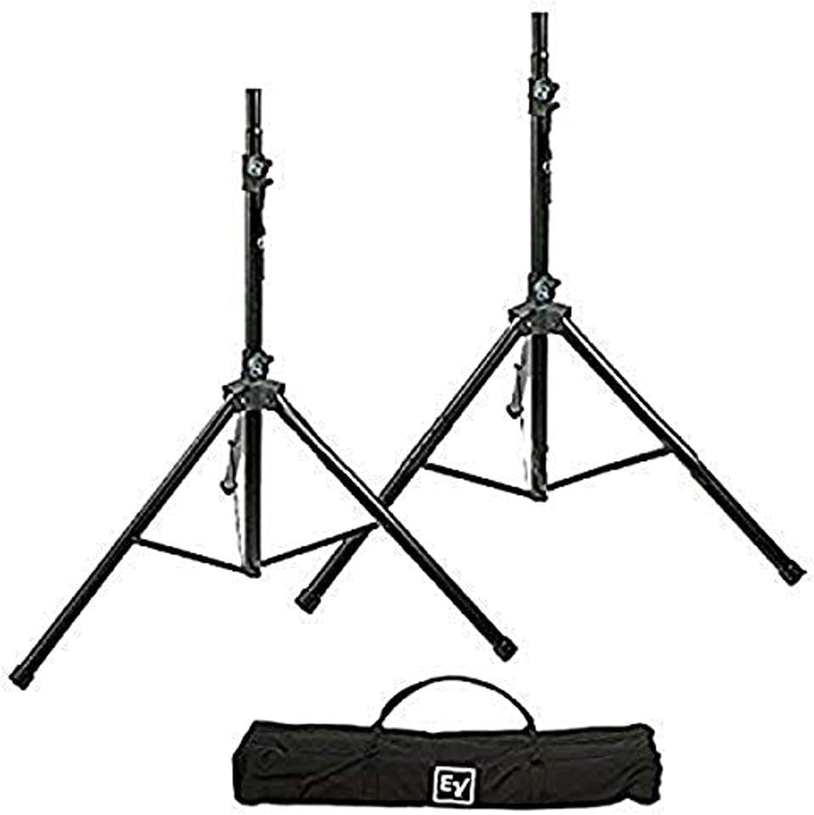 Electro-Voice TSP 1 Aluminum Tripod Speaker Stand with Carry Bag, Black (Pair) (Like New)