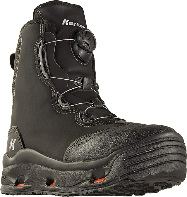Korkers Devil's Turn-Lock Canyon Wading Boots for Men, Synthetic Rubber Sole (Used)