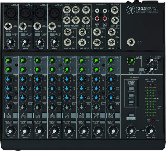 Mackie VLZ4 Series 12-Channel Mixer with Ultra-wide 60dB Gain Range - Gray (Used)