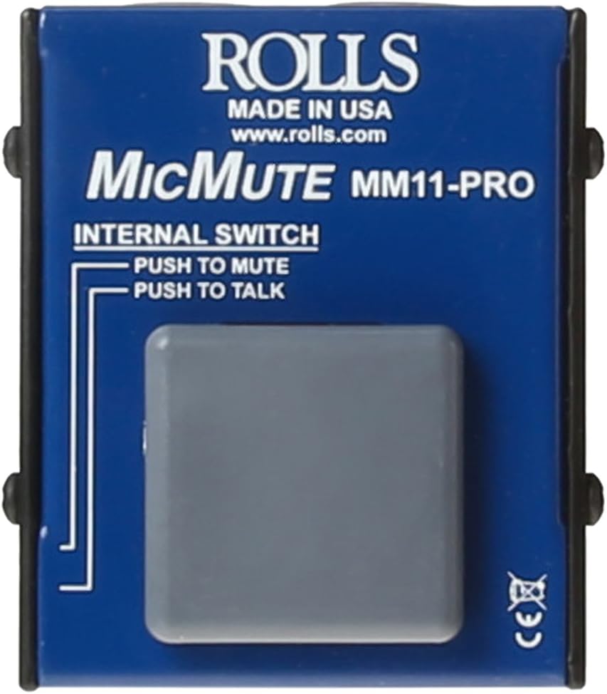 Rolls MM11PRO 1 A-B Box Pro/switchable Push to talk Mic Mute Function, Blue (Like New)