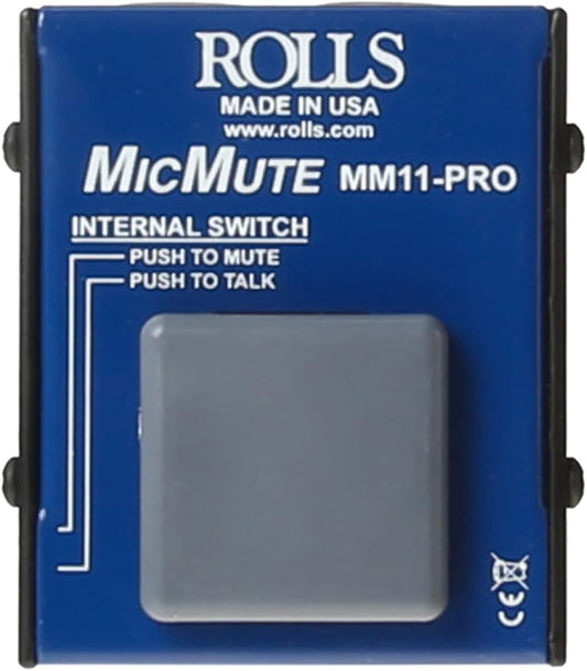 Rolls MM11PRO 1 A-B Box Pro/switchable Push to talk Mic Mute Function, Blue (Like New)