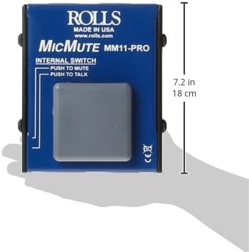 Rolls MM11PRO 1 A-B Box Pro/switchable Push to talk Mic Mute Function, Blue (Like New)