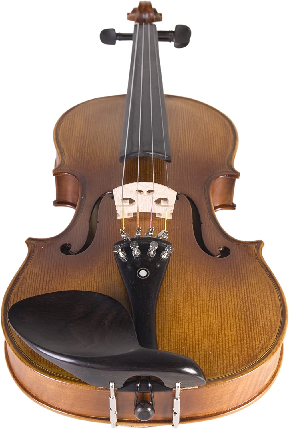 Cecilio CVN-500 Solidwood Ebony Fitted Violin w/Prelude Strings, 1/2 - Nickel (Like New)