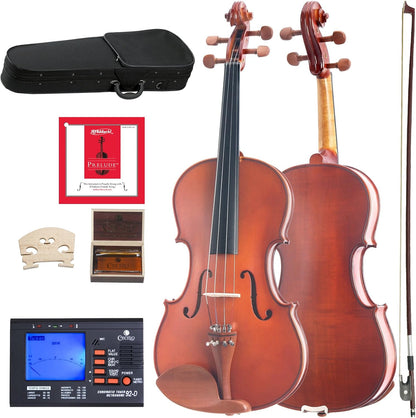 Cecilio CVA-400 Solidwood Viola with D'Addario Prelude Strings, 16.5" - Natural (Used)