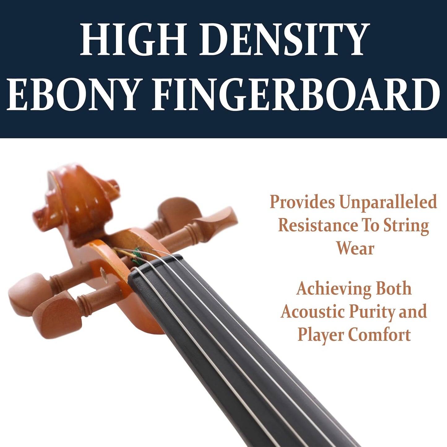 Cecilio Solidwood Violin with 4 Strings D'Addario Prelude & Case - Alloy Steel (Like New)