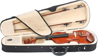 Cecilio CVN-200 Solidwood Violin with D'Addario Prelude Strings, 1/4 - Nickel (Used)