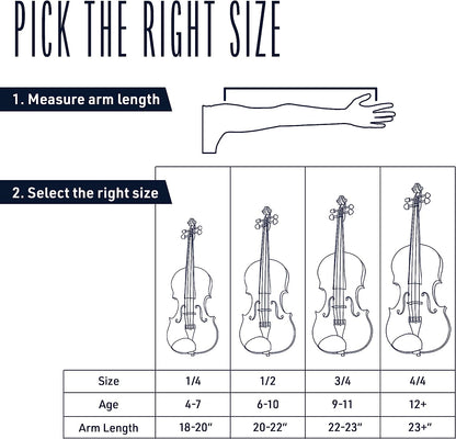 Cecilio Spruce Top Maple Back Violin For Kids & Adults, 1/4, Natural Varnish (Used)