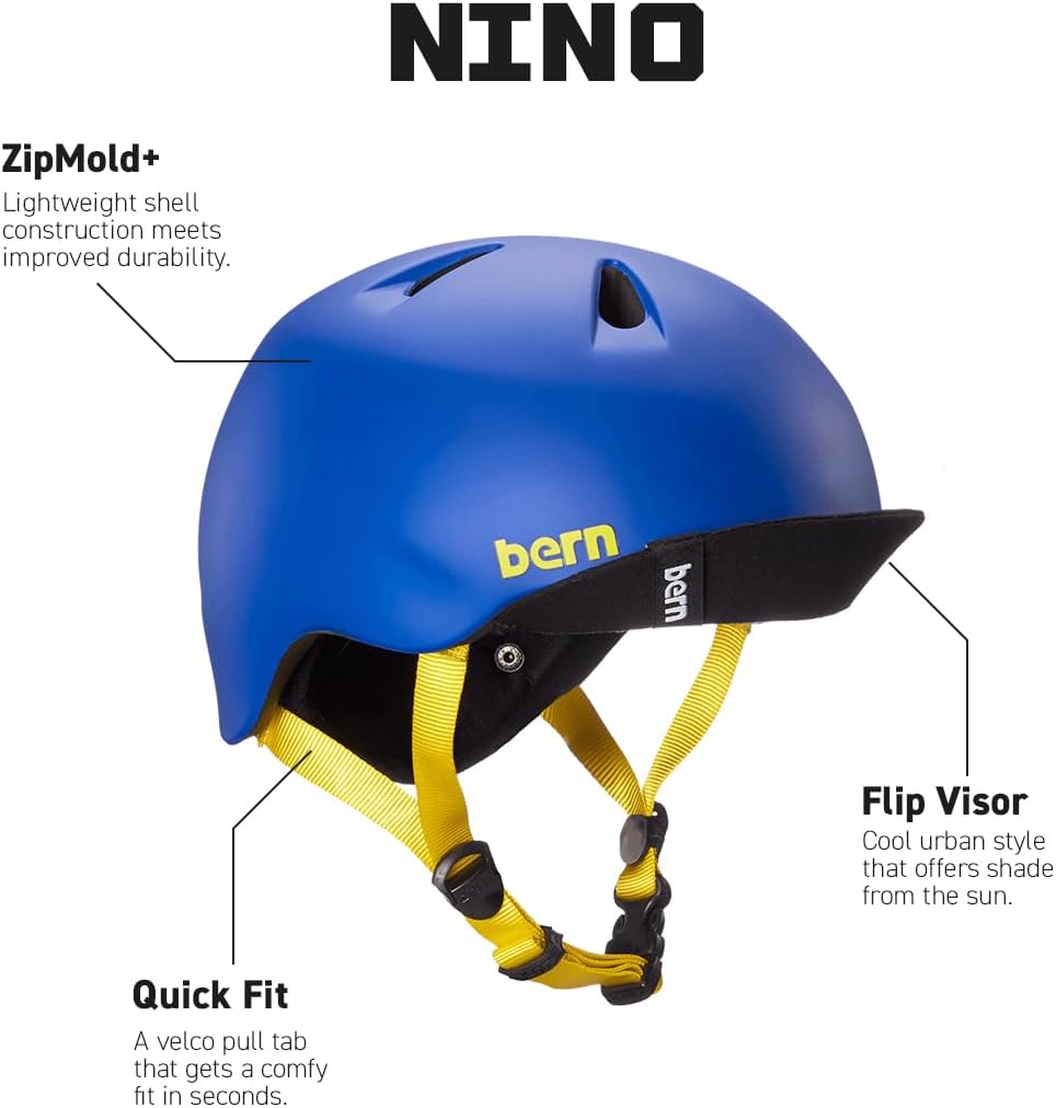 Bern Unlimited Nino Adjustable Bicycle Helmet w/ Visor for Cycling/Skateboarding (Like New, Damaged Retail Box)